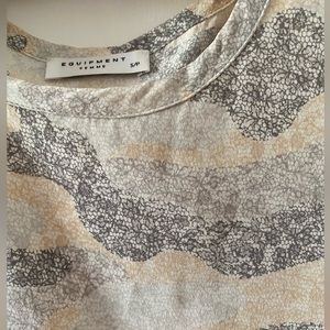 Equipment silk camo (lace pattern) top. Real luxe.